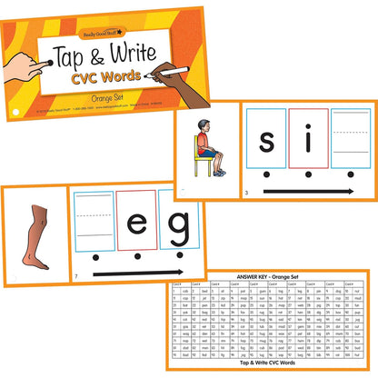 Really Good Stuff Tap and Write CVC Words - 120 Cards