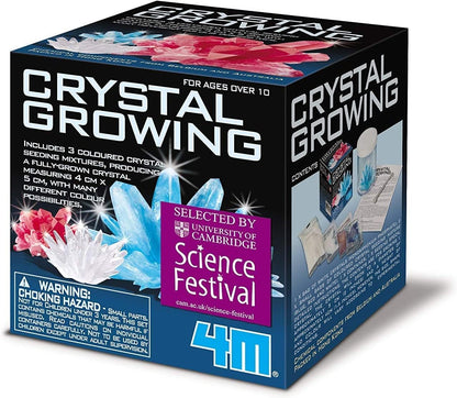 4M 7 Crystal Growing Science Experimental Kit with Display Cases - Easy DIY STEM Toy Lab Experiment Specimens, Educational Gift for Kids, Teens, Boys & Girls