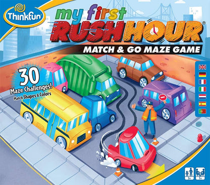 ThinkFun My First Rush Hour - Engaging Brain Game for Kids | Stimulating STEM Toy | Enhances Logic, Matching, Colors, and Shapes Skills | Best Gift for Toddlers