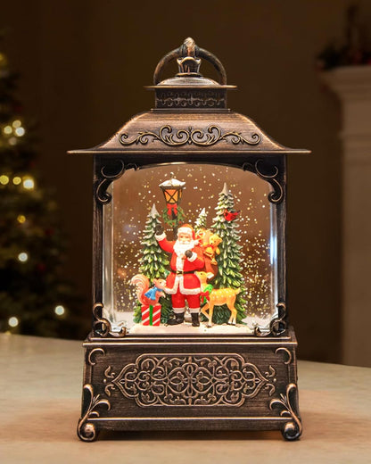 Extra Large Christmas Snow Globes Christmas Lantern, 12.99" Musical Snow Globe with 8 Songs, Santa Snowglobe for Kids Adults, 6H Timer Dual Power, Lighted Christmas Decorations Indoor Gifts