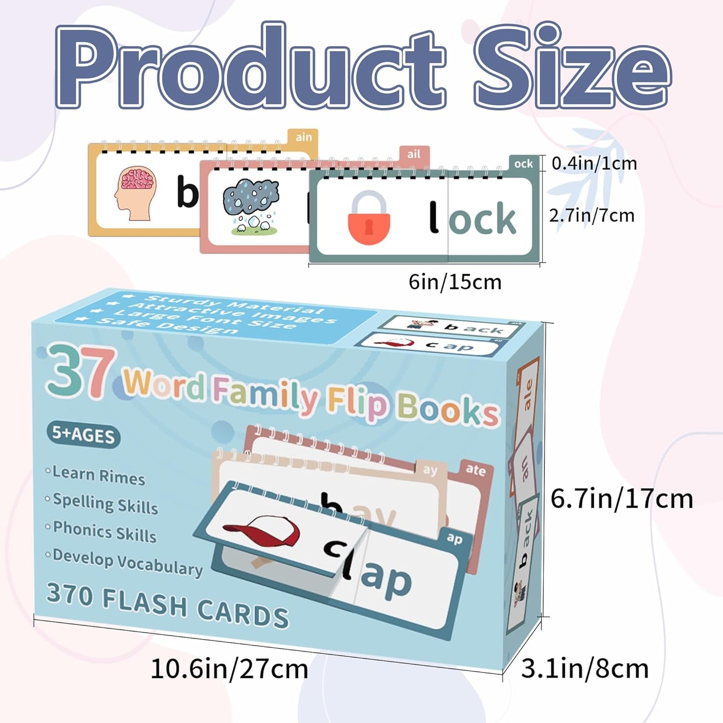Yoink Word Family Build Book - 37 Read and Rhyme Flip Books for Kids, Learn to Read Phonics & Sight Flash Cards for Kindergarten, Preschool Classroom Homeschool Learning Activities