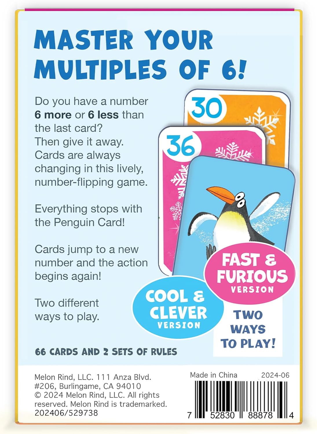 Melon Rind Jump 1, Math Game for Kids Learning Adding and Subtracting by 1, Lively, Card Game, Quick Activity for Boosting Math Confidence, Easy Screenless Fun, Perfect for Kindergarteners, Ages 5+