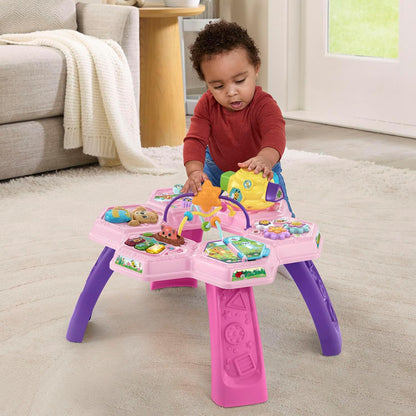 VTech Buzz and Learn Activity Table with Seven Interactive Play Zones, Blue