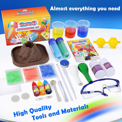 UNGLINGA 60+ Science Experiments Kits for Kids, Boys Girls Toys Gifts, Science Lab S.T.E.M Activities Educational Project with Chemistry Set, Erupting Volcano, Color