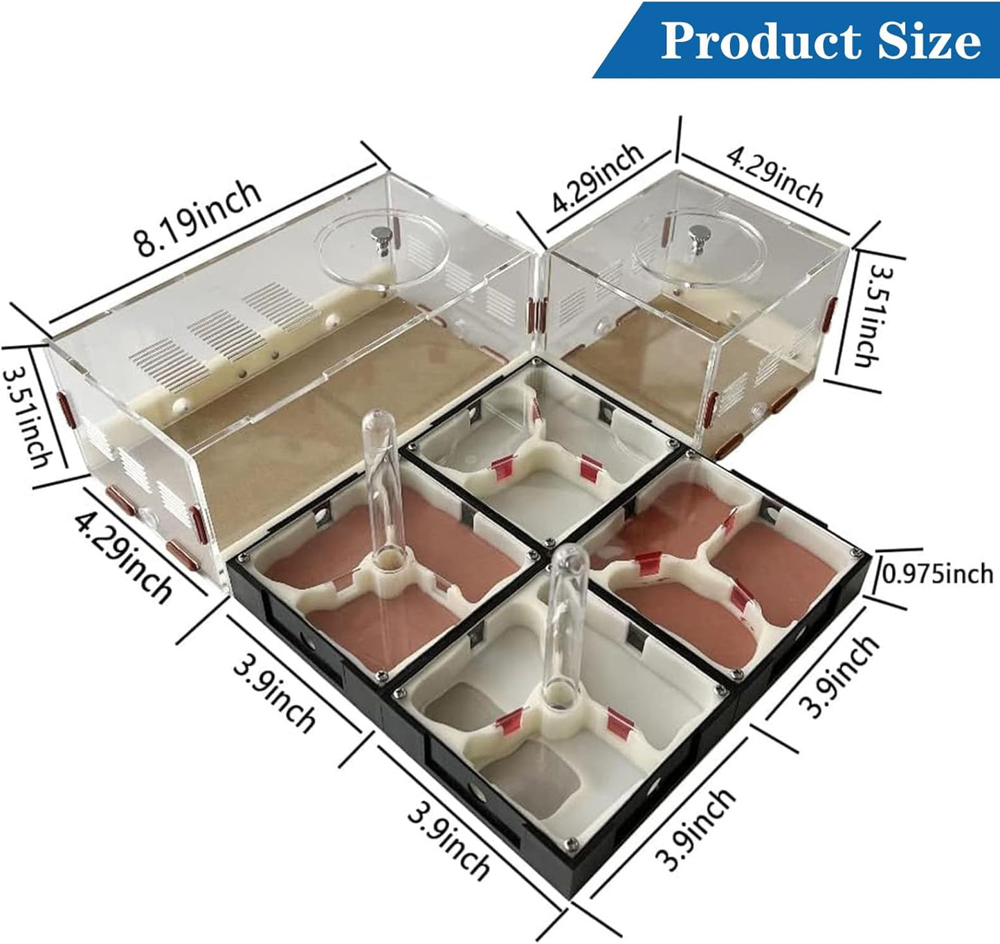 Ant Farm Nest Science DIY Terrarium Kit Care for Live Ants Ant Habitat with Water Tower Nurturing Room and Comprehensive Observation