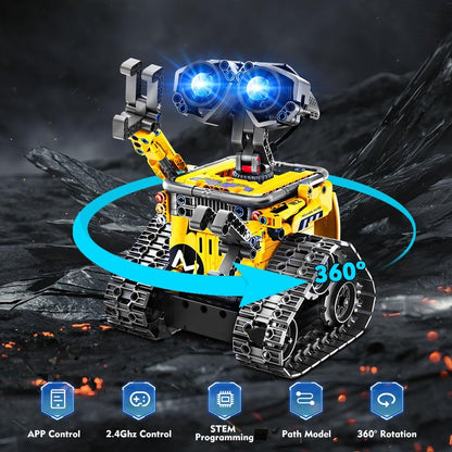 INSOON Robot Toys for Kids Building Set, 520 PCS App & Remote Control Robotics Kit, 5-in-1 RC Wall Robot Engineer Dinosaur Building Block Toy Gift for Kids 6 7 8 9 10 11 12+ Years Old Boys Girls
