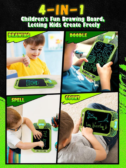 LCD Writing Tablet for Kids 10 Inch Bat Hero for Toddler 3 4 5 6 7 8 - Paint, Doodle Board, Drawing Pad - Travel Toys, Road Trip Car Activities, Birthday Christmas Gift Boys & Man
