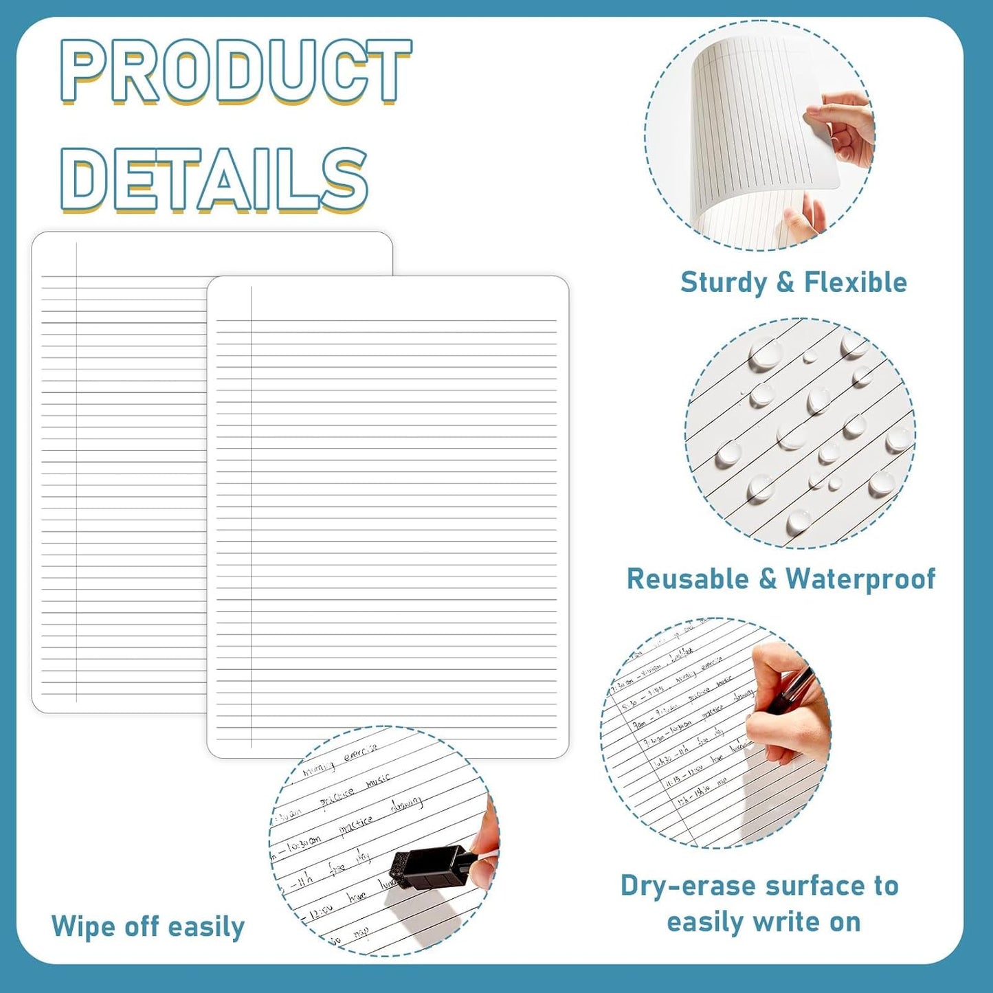 24Pcs Place Value Chart Dry Erase Flash Cards Double Sided Addition Subtraction Cardboard Math Whiteboard Math Manipulatives Teacher Portable Tool 12" x 9"