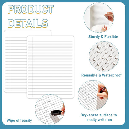 24Pcs Place Value Chart Dry Erase Flash Cards Double Sided Addition Subtraction Cardboard Math Whiteboard Math Manipulatives Teacher Portable Tool 12" x 9"