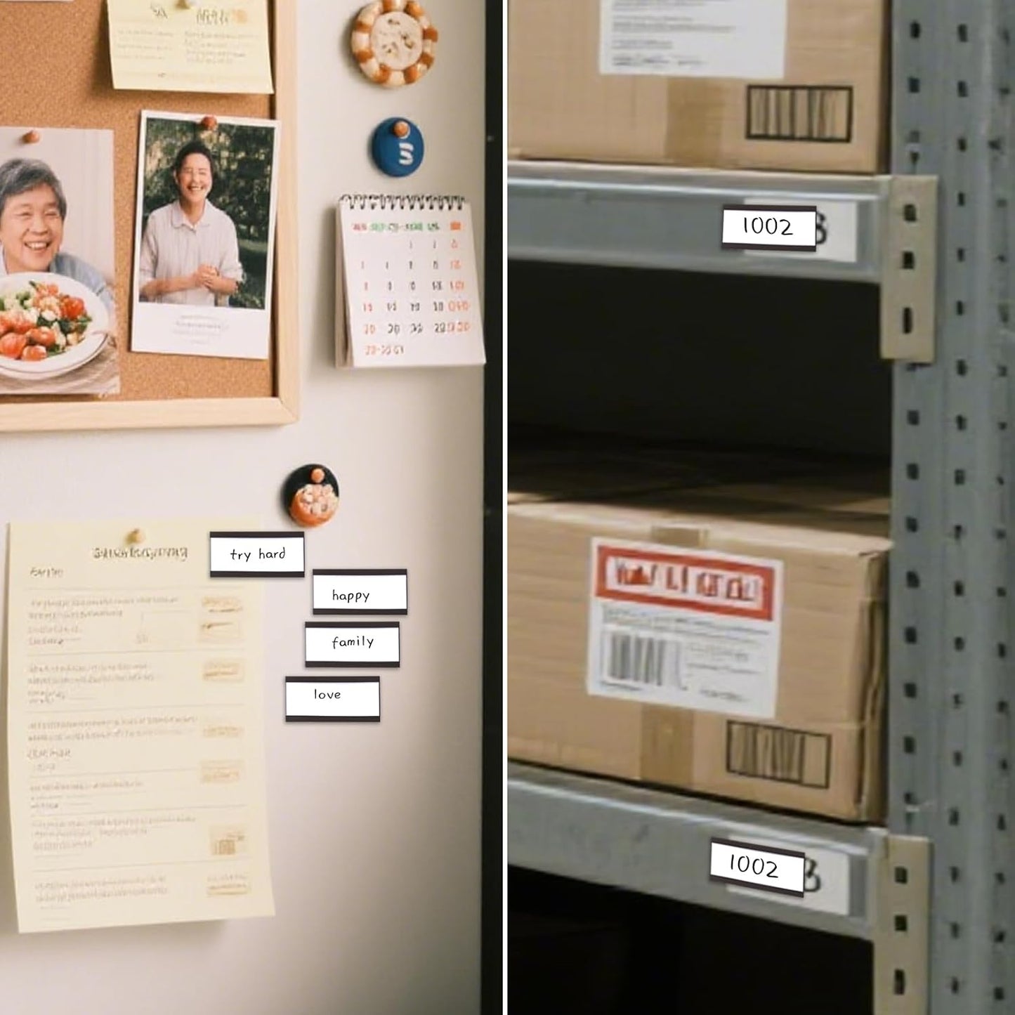 50 Pack Magnetic Label Holders, 'C' Channel Magnets Card Holders with Dry Erase Insert Label Card for Metal Racks and Shelves (1" x 2")
