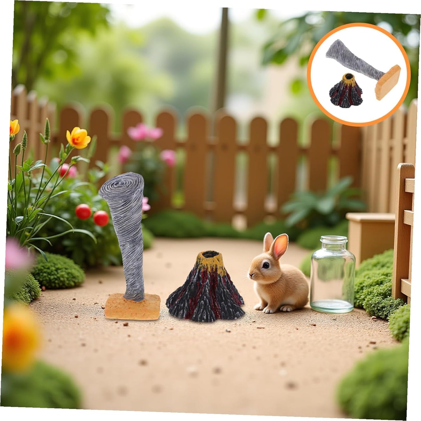 TOYANDONA 2Pcs Artificial Volcano and Tornado Model Natural Disaster Science for Home School Classroom Educational Exploration