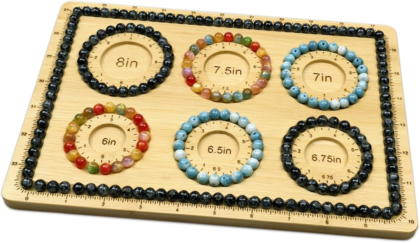 Petoysoso Bead Boards for Jewelry Making, Bamboo Beading Board, Bracelet Bead Board for Bracelet, Jewelry Making, Necklaces,DIY Small