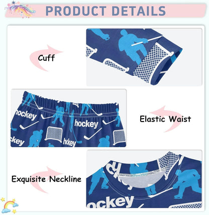 ALAZA Shark Starfish Palm Tree 2 Piece Pajama Set Long Sleeve Top and Pants Sleepwear Unisex - Colors B