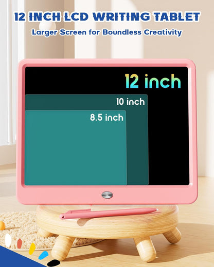 Bravokids Toys for 3-6 Years Old Girls Boys, LCD Writing Tablet 10 Inch Doodle Board, Electronic Drawing Pads, Educational Birthday Gift for 3 4 5 6 7 8 Years Old Kids Toddler (Blue)