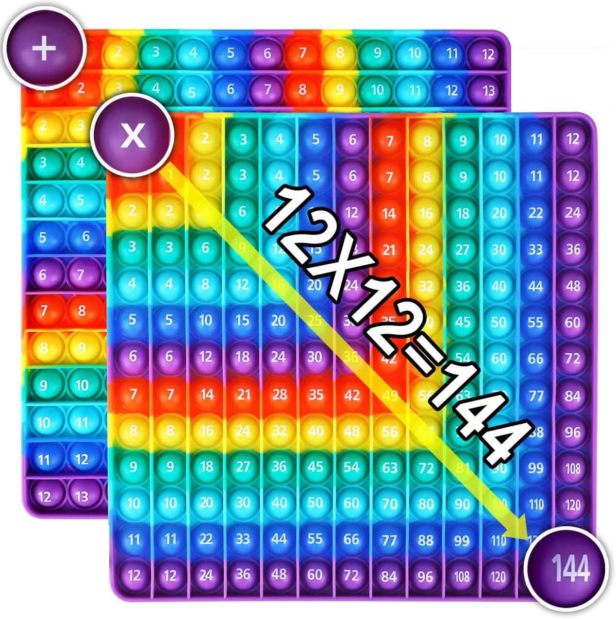 12 Multiplication Table Learning Workbook P00P Fidget Multiplication Game 12x12 Table Math Games Digital Table Toy, Fidget Learning Game Toy Relieves Stress, Creates Various Math Operations