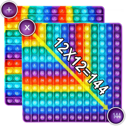 12 Multiplication Table Learning Workbook P00P Fidget Multiplication Game 12x12 Table Math Games Digital Table Toy, Fidget Learning Game Toy Relieves Stress, Creates Various Math Operations
