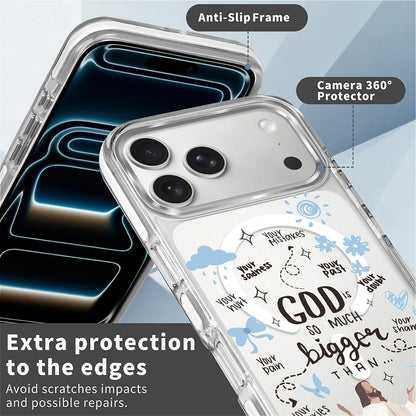for iPhone 17 Pro Max Case [Compatible with Magsafe],Girls Women Clear Magnetic Case Silicone Shockproof Protective Cover with Pattern Colorful Motivational Letters