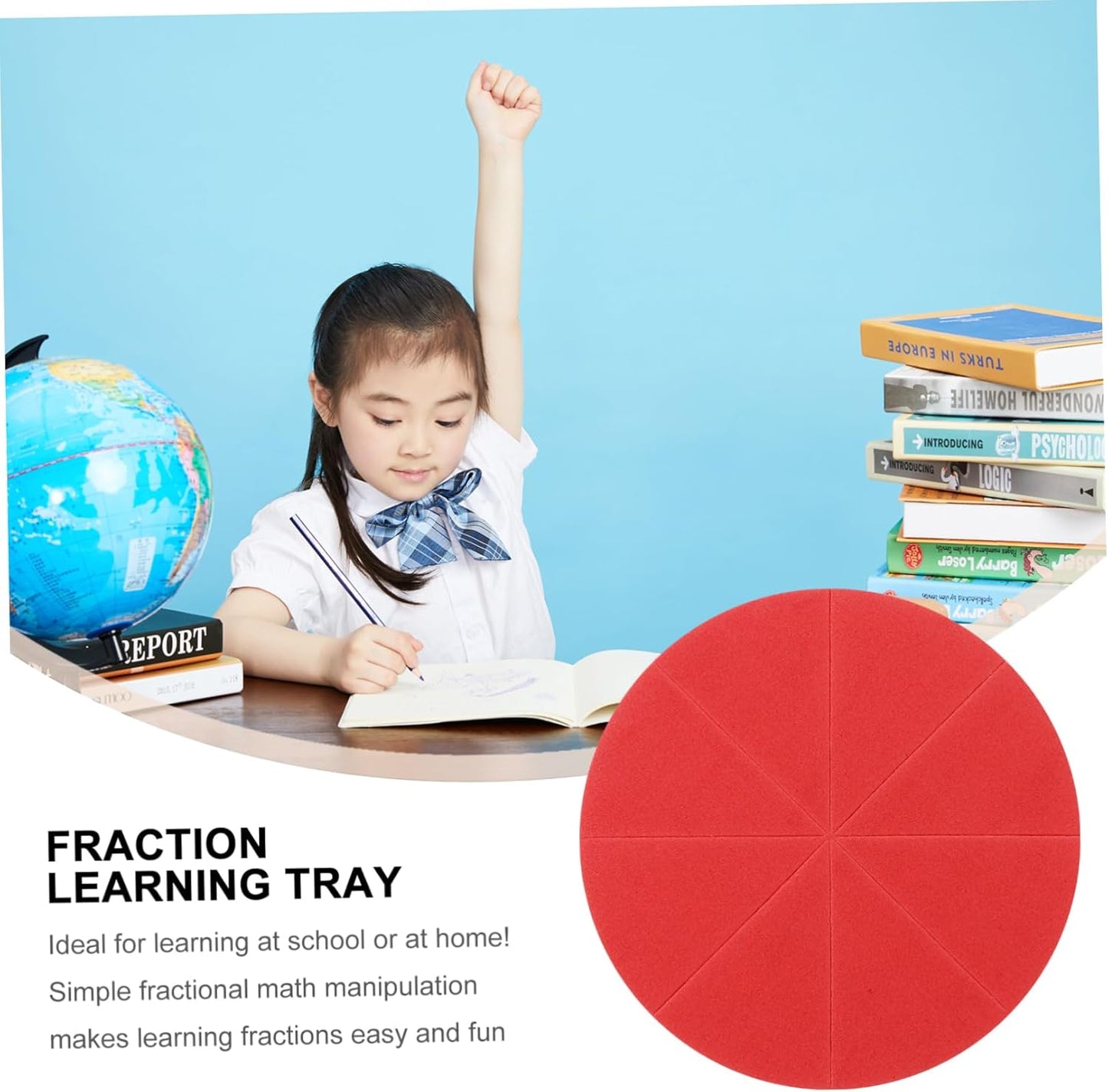 Angoily 1 Set Eva Fraction Circles Educational Math for Fraction Demonstrator for and Fun for Home School Use