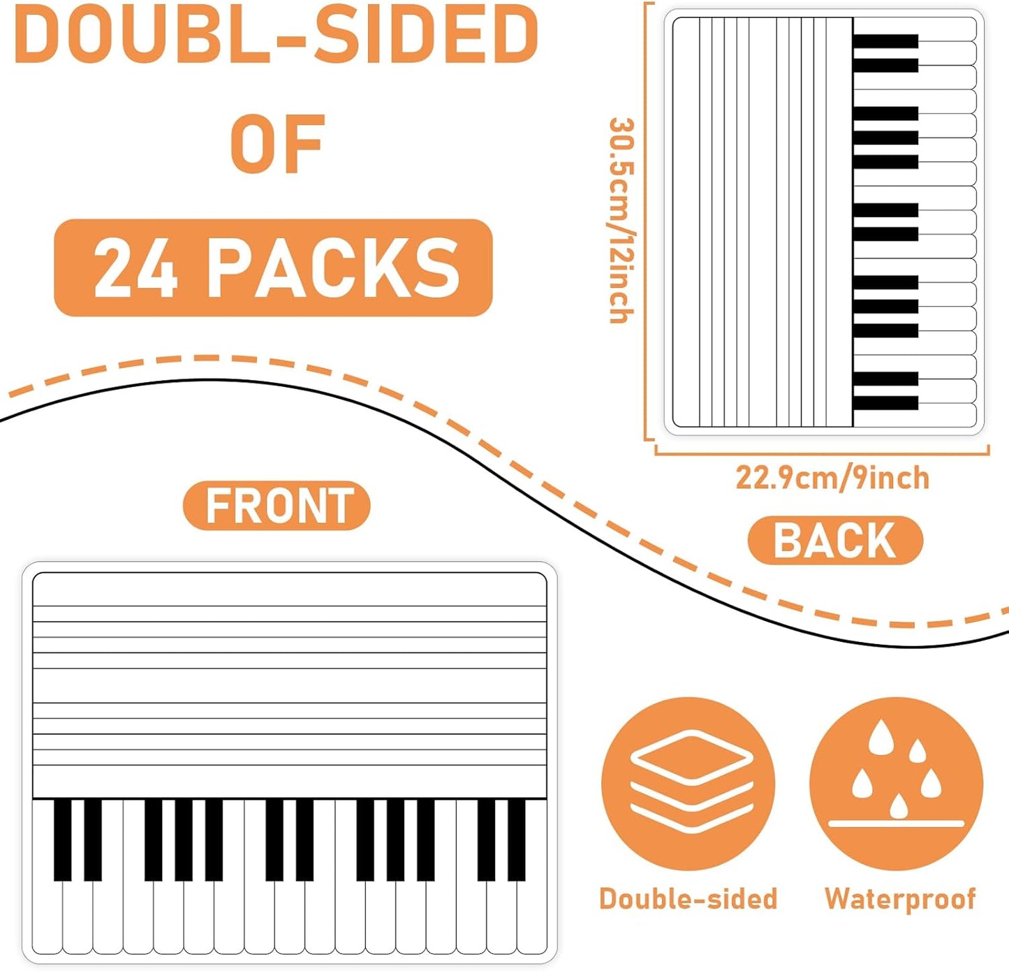 24Pcs Place Value Chart Dry Erase Flash Cards Double Sided Addition Subtraction Cardboard Math Whiteboard Math Manipulatives Teacher Portable Tool 12" x 9"