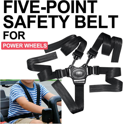 Portable Adjustable Seat Belt for Kids Ride on Power Wheels Toy Car,Baby Stroller Straps Harness Compatible with Wooden High Chair& Toddler Golf Cart (5P)