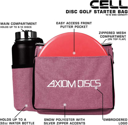 Axiom Discs Cell Disc Golf Starter Bag (Choose Your Favorite Color)