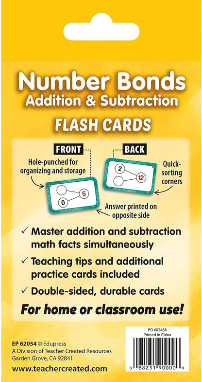 Teacher Created Resources Number Bonds Flash Cards - Addition and Subtraction (EP62054)