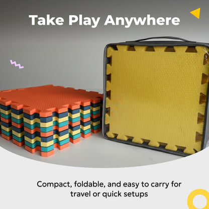 MioTetto Baby Play Mat, Soft Foam Floor Tiles for Kids. Adjustable Interlocking Foam Tiles, Fits with 50x50 Playpen Baby mat for Crawling & Development, Safe & Non-Toxic Playmat for Babies 6-12 Months