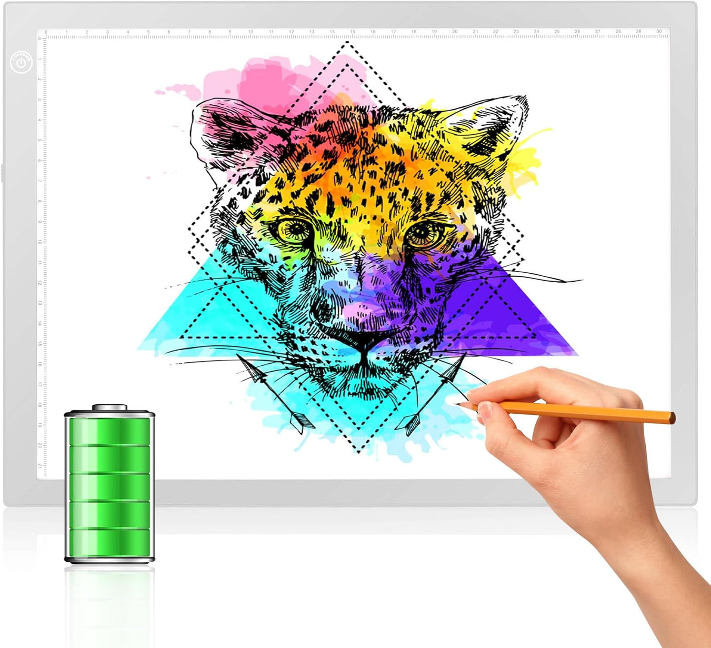 LitEnergy A4 LED Copy Board Light Tracing Box, Adjustable USB Power Artcraft LED Trace Light Pad for Tattoo Transferring, Drawing, Sketching, Animation, Stenciling, Diamond Art Painting Accessories