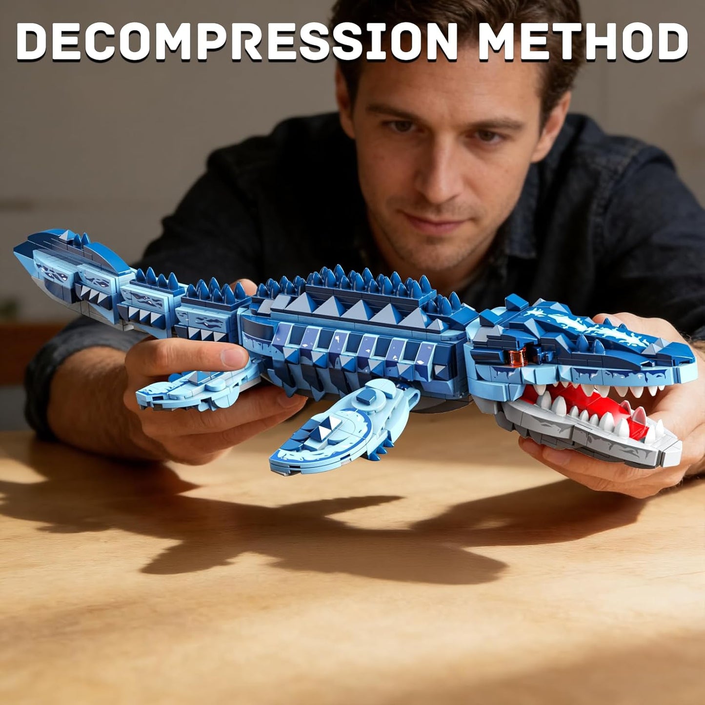 Mechanical Seahorse Building Set Steampunk Ocean Animal Model Kit Articulated Sea Creature Construction Toy Gift for Marine Life Enthusiasts for Adults Teens 1003 Pieces
