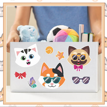 24-Sheet Make Your Own Science Sticker Kit | Microscope, DNA & Scientist Designs - Reusable Educational Decor for Classrooms & Kids Rooms