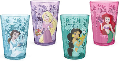 Zak Designs 14.5oz Disney Frozen 2 Nesting Tumbler Set Includes Durable Plastic Cups, Fun Drinkware is Perfect for Kids, 4pk (14.5oz, Anna & Elsa & Olaf)