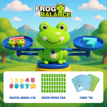 Snugzy Frog Balance Counting Toys, Number Counting Scale Games for Kids Cool Math Learning Games for Boys and Girls Preschool Kindergarten Learning STEM Montessori Educational Toys for 3+ (93 PCS)