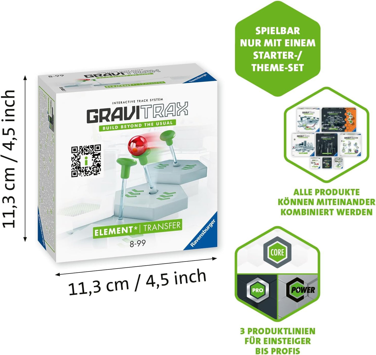 Ravensburger GraviTrax: Transfer Accessory | STEM Toy for Kids Ages 8 and Up | Compatible with All GraviTrax Systems | Ranked No.1 Marble Run System in The U.S