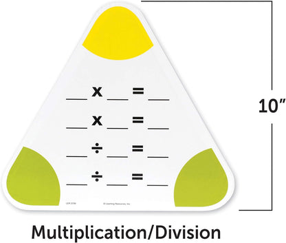Learning Resources Write & Wipe Fact Family Boards - Elementary Math Manipulatives, Math White Boards for Students, Addition and Subtraction White Board for Kids, Dry Erase Multiplication and Division