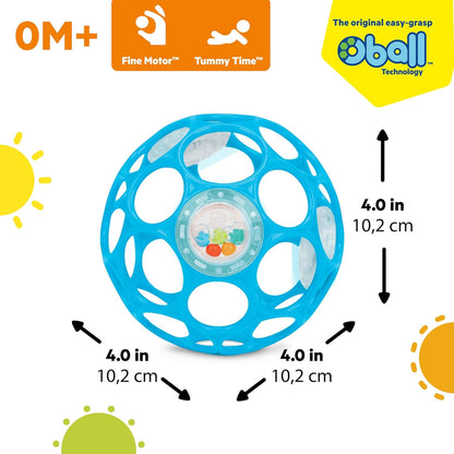 Bright Starts Oball Musical Toy, Jingle & Shake Pal, BPA-Free Easy-Grasp Baby Rattle Toy, Ages Newborn+