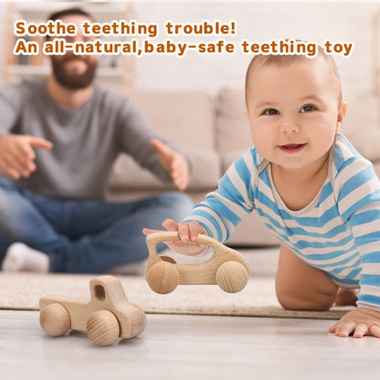 TOY Life Wooden Toys Cars, Montessori Baby Toys 6-12 Months, Wooden Baby Toys Rattle Cars for Toddlers 1-3, Baby Boy Girl Nursery Decor, Montessori Toys for 1 Year Old Boy First Birthday Gift