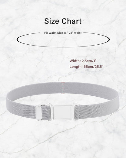 AWAYTR 3 PCS Kids Adjustable Magnetic Belts - Easy to Use Magnetic Buckle Belt for Boys and Girls