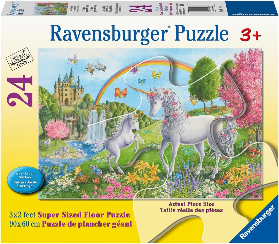 Ravensburger John Deere Tractor Floor Puzzle - Engaging 24-Piece Jigsaw for Kids | Durable, Easy-Fit Pieces | Fun Learning Tool | Sustainable Forestry Practices | Perfect for Ages 2-4