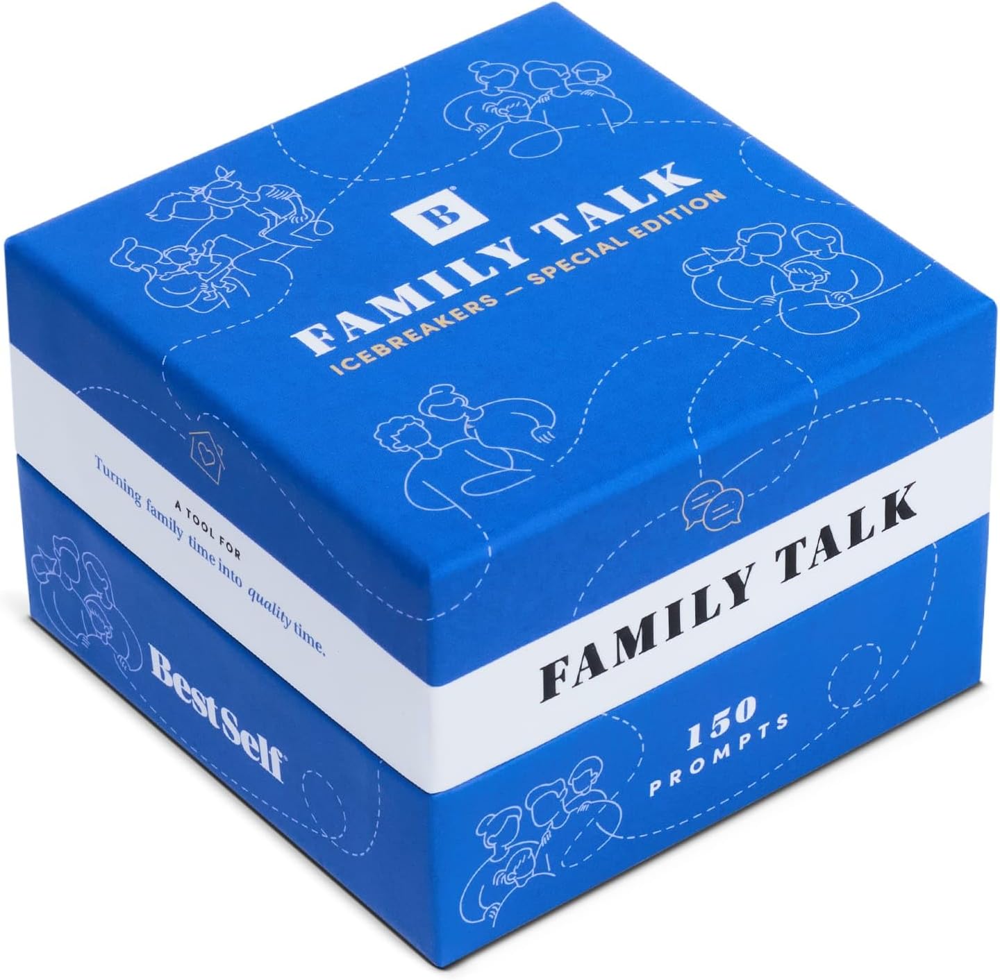 BestSelf Icebreaker Deeper Talk Deck - Conversation Starter Card Pack to Deepen Friendships with 170 Prompts to Create Real Conversations for Friends, Coworkers, Family, Dates
