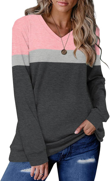 CRAZY GRID Womens Trendy Long Sleeve Shirts Casual Loose Soft Sweatshirt Fall Tops