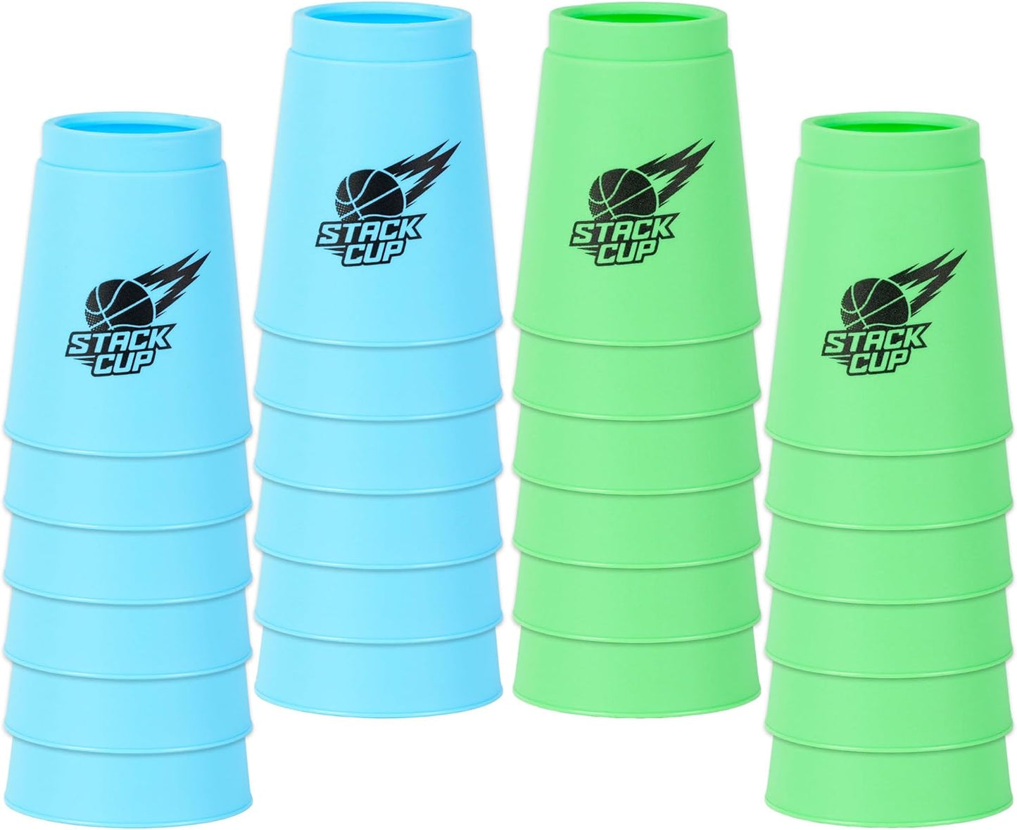 SEISSO Quick Stacking Cups, Stacking Cup Set Classic Stack Training Game Toys,12PCS Purple Stacking Cup Set for Boys Girls Kids