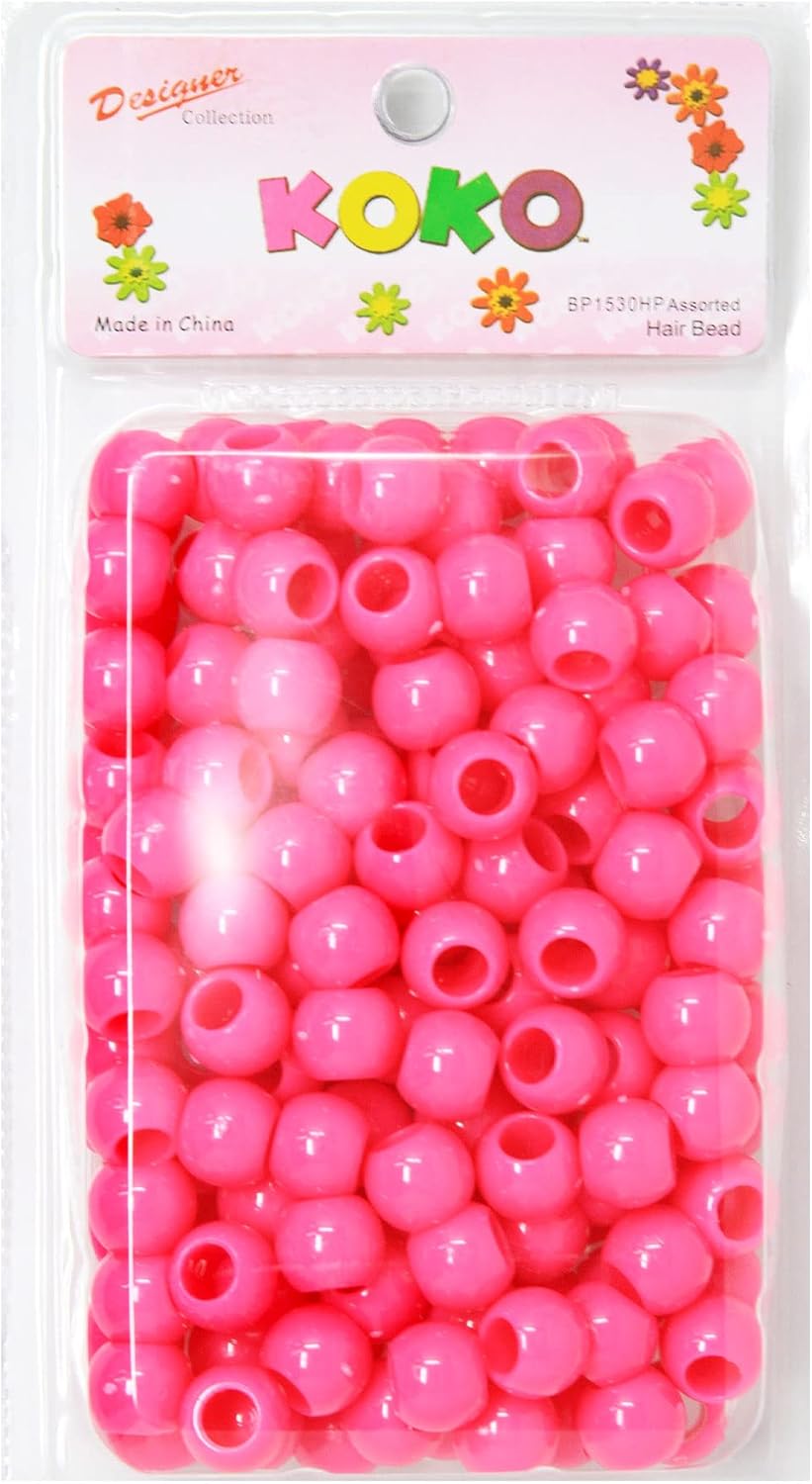 160PC 12x15 mm Premium Wholesale Pony Beads, Bracelet Cool Beads, Beads for Hair Braids, Beads for Kids Crafts, Plastic Beads, Hair Beads for Braids for Girls
