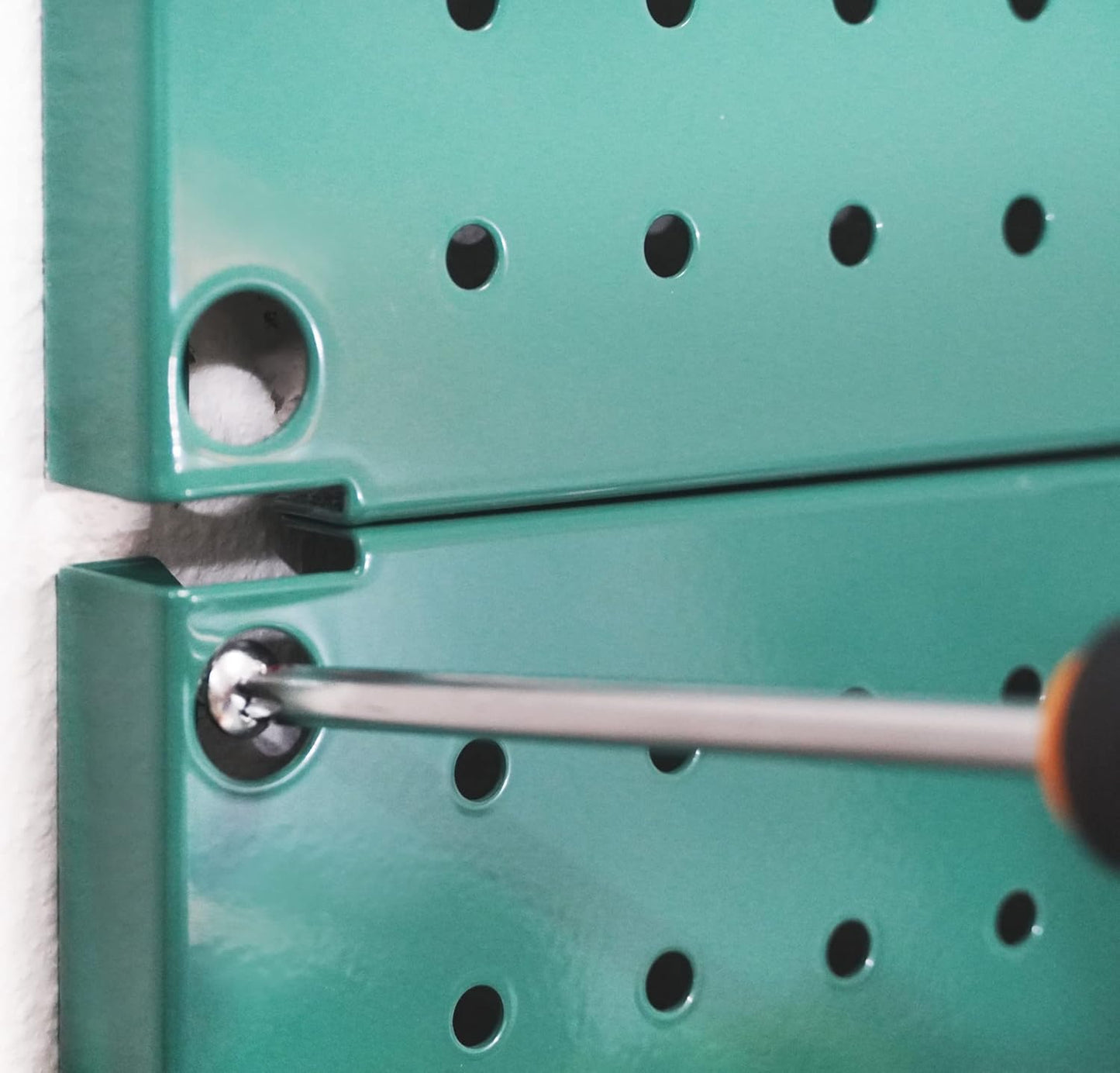 Metal Pegboard 12-Inch Tall x 16-Inch Wide Heavy Duty Wall Organizer for Home Garage Tool Storage 4pcs Green