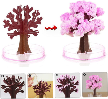 Mini Crystal Growing Kit, Christmas Tree Funny Educational DIY Crystal Paper Christmas Tree Toys, Desk Decor for Kids on Birthday, Style 2