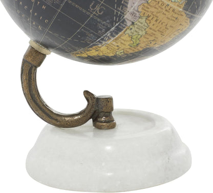 Deco 79 Marble Globe with Marble Base, 5' x 5' x 8', Teal