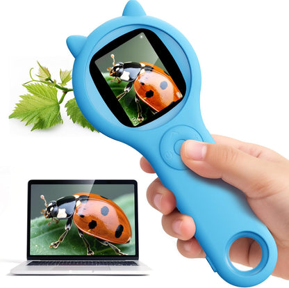 Microscope for Kids - Electronic Handheld Magnifying Glass for Children-STEM Outdoor Science Kit for Summer Travel & Camping Toy,Birthday Gifts Toys for 5-8 9-12 Year Old Girls（Purple）