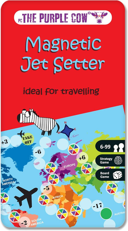 The Purple Cow Magnetic Game Box for kids and adults, Jet Setter