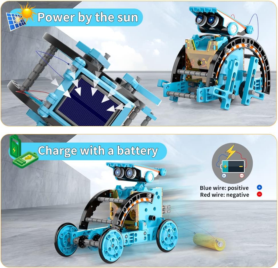 Lucky Doug Solar Power Robot Building Kits Toys for Boys Girls Ages 8-13, STEM Kit Gifts for Kids 8 9 10 11 12 13 Years, DIY Educational Science Building Robotic Set Gifts for Teenagers