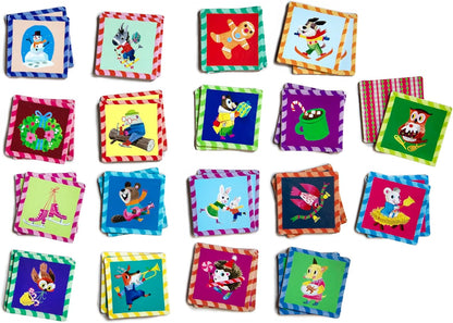 eeBoo: Memory & Matching Game- Little Birds- 18 Illustrated Matching Pairs, Concentration Tile Game, Informational Insert, Kids Ages 4+, 1-4 Players