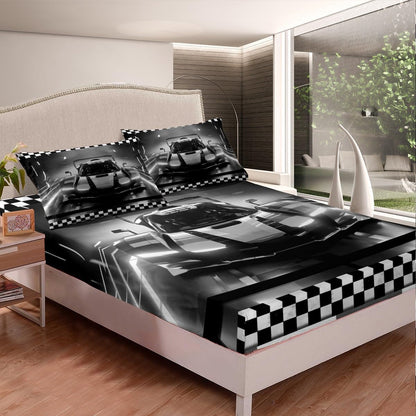 Feelyou Drum Kit Bed Sheets Musical Instruments Fitted Sheet for Kids Boys Teens Classical Rock Music Bedding Set Vinyl Record Sheets Set Bedroom Collection 2Pcs Twin Size,No Flat Sheet